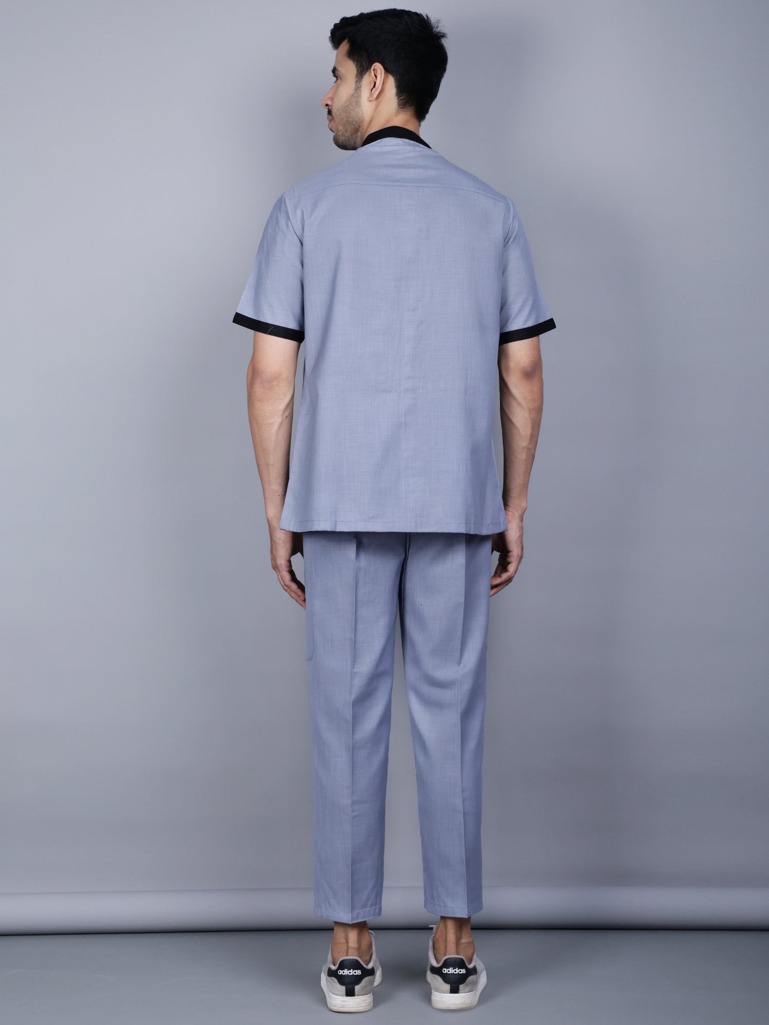 Medical Unisex Chinese Collar (Grey) Active Scrub