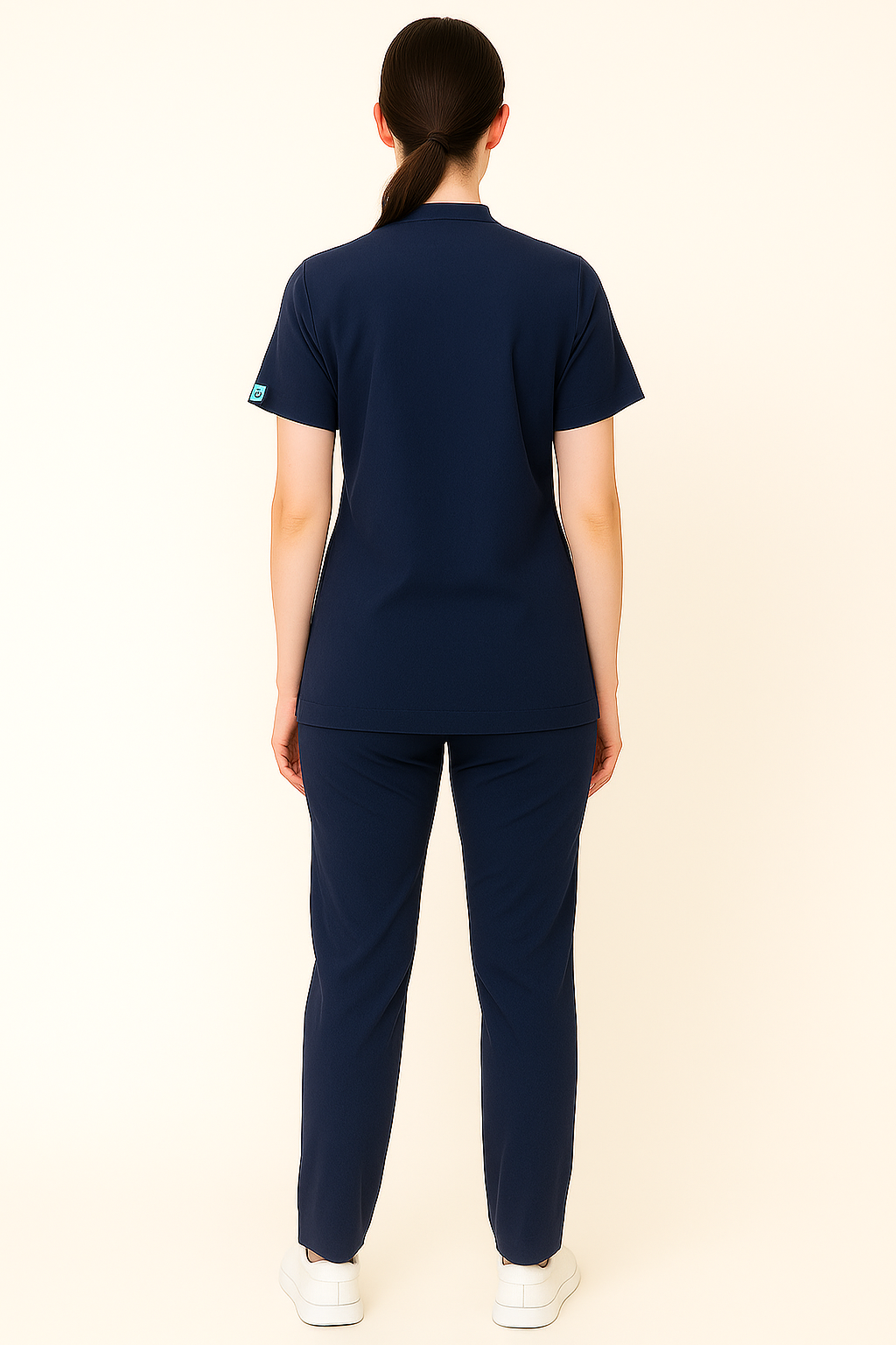 PRESTIGE 4 POCKET MANDARIN (NAVY BLUE) WOMEN SCRUB