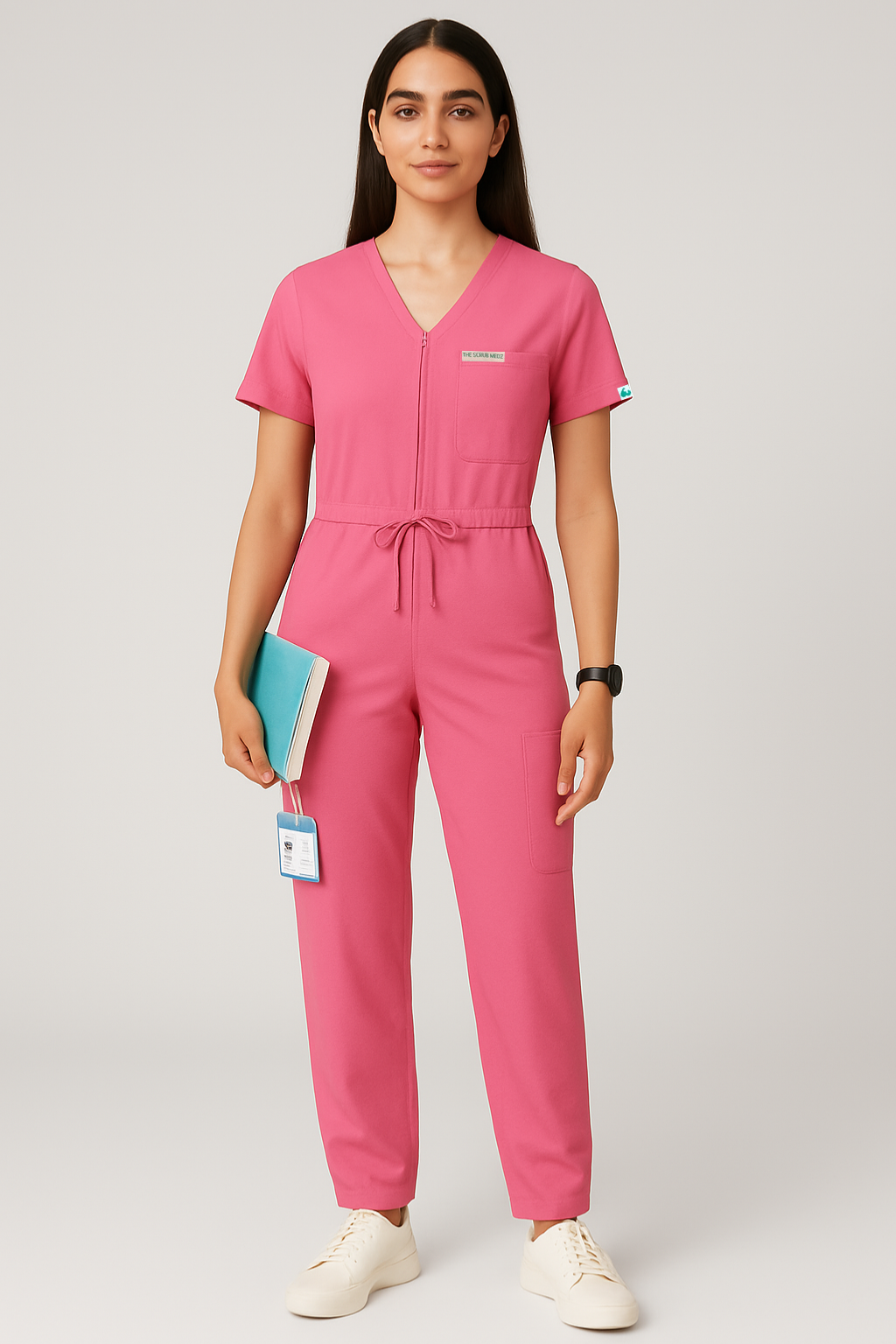 Pink Jumpsuit Scrub For Women