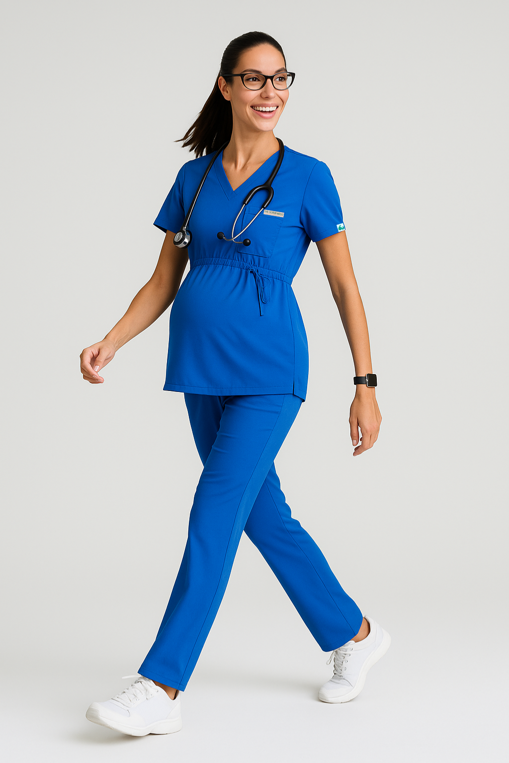 Blue Maternity Scrub For Women