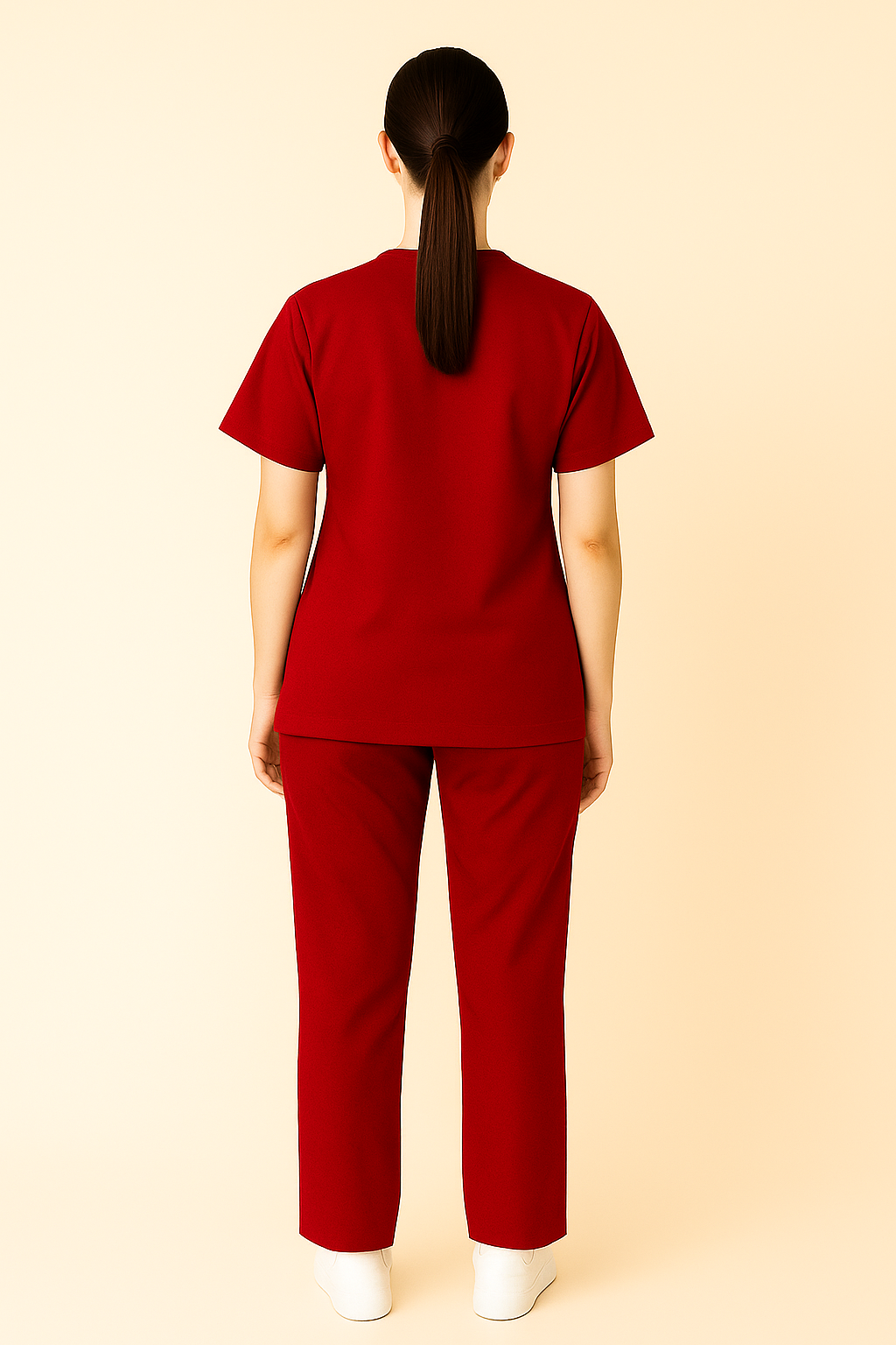 PRESTIGE 4 POCKET MANDARIN (RED) WOMEN SCRUB