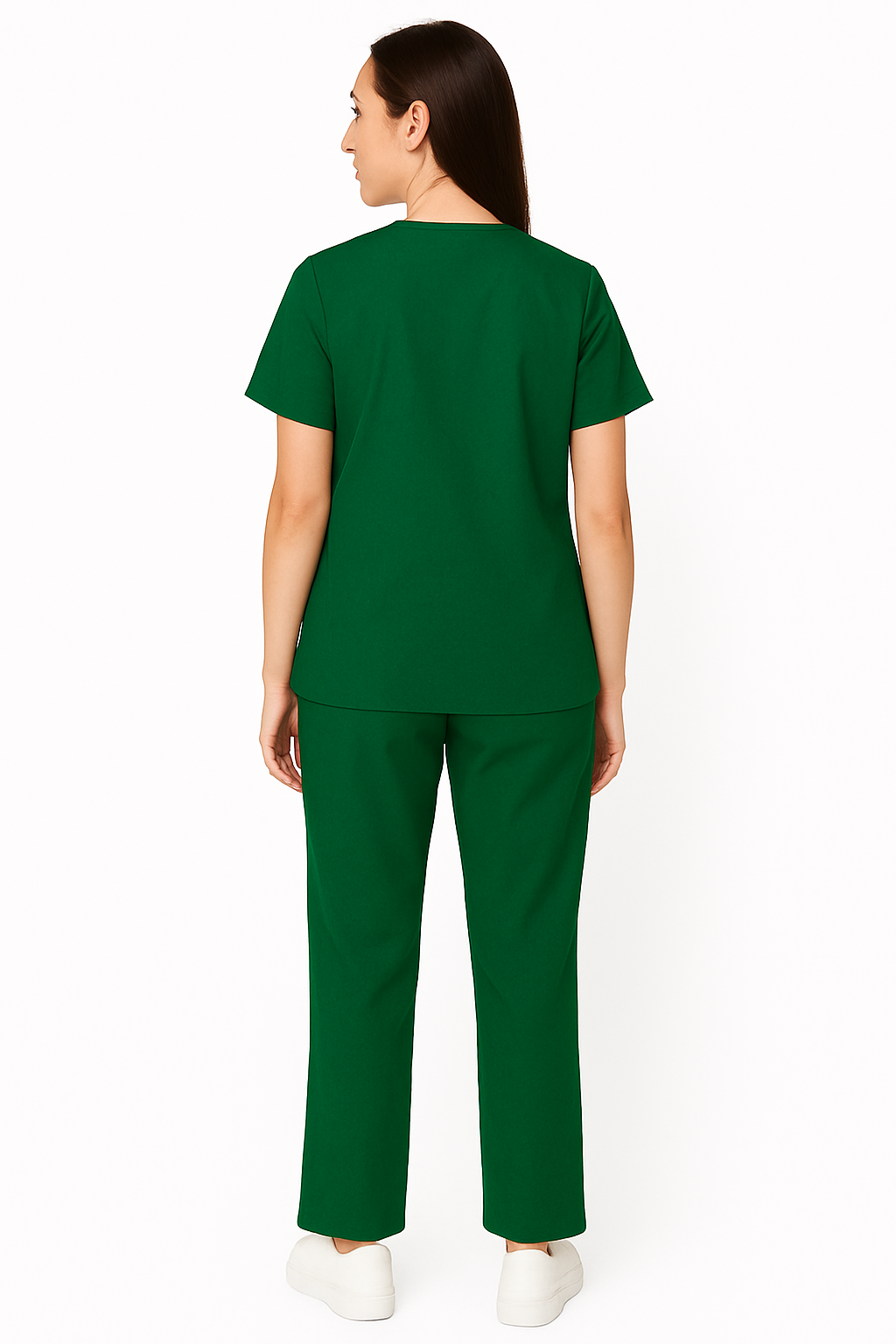 PRESTIGE 4 POCKET V NECK (GREEN) WOMEN SCRUB
