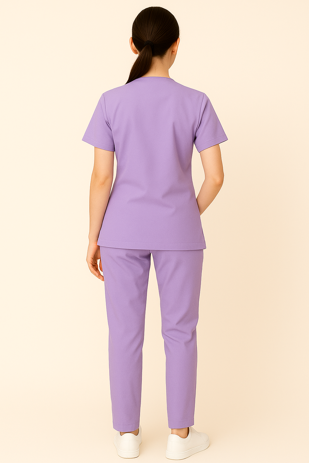PRESTIGE 4 POCKET MANDARIN (PURPLE) WOMEN SCRUB