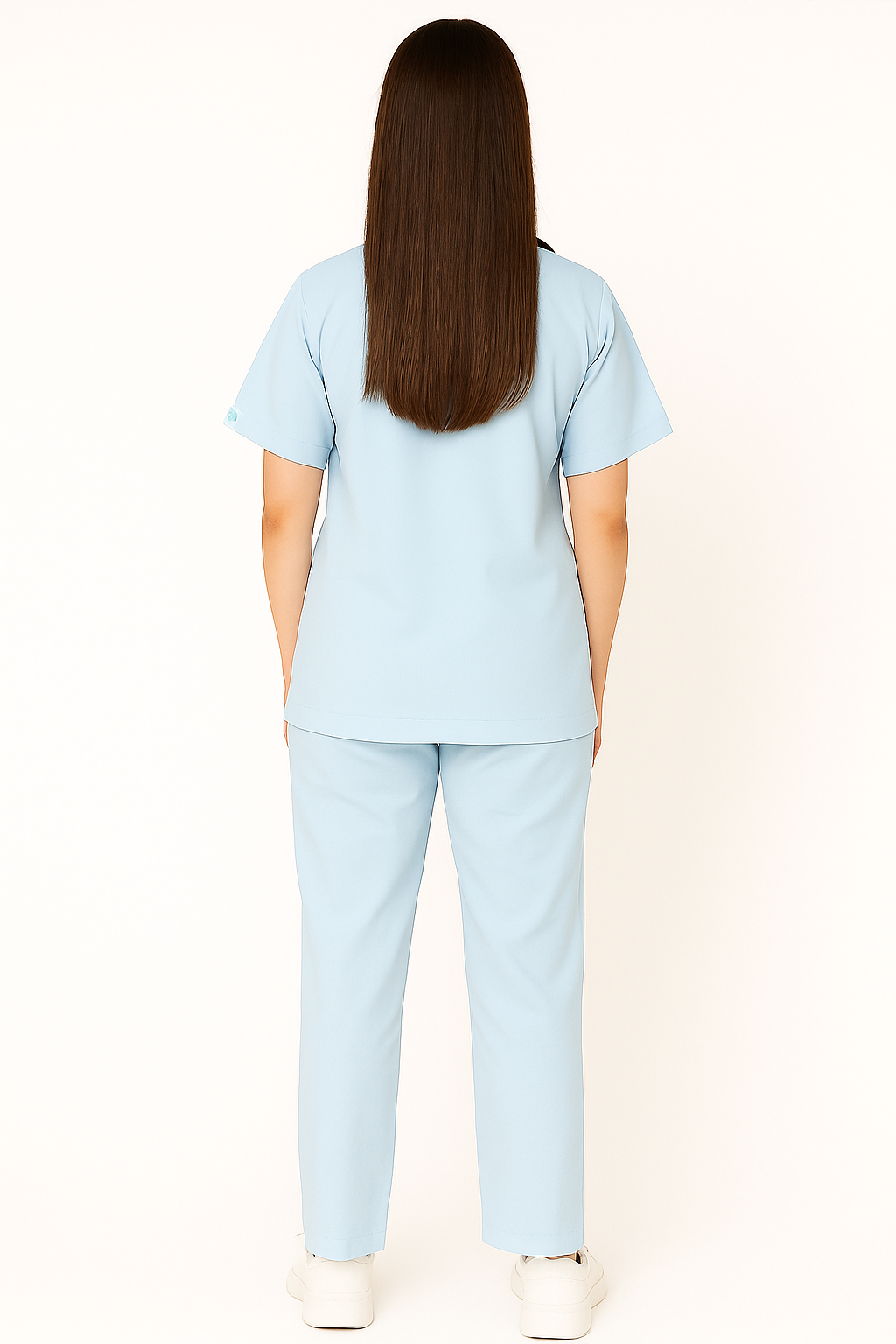 PRESTIGE 4 POCKET V NECK (SKY BLUE) WOMEN SCRUB