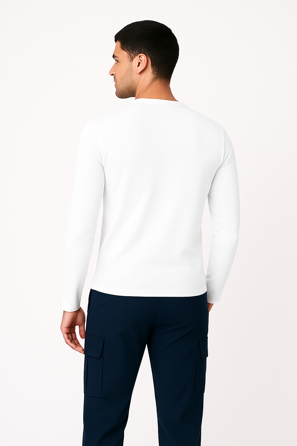 Cotton Spandex White Under Scrub for Men