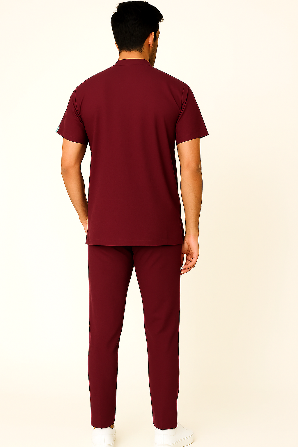 PRESTIGE 4 POCKET MANDARIN (MAROON) MEN SCRUB