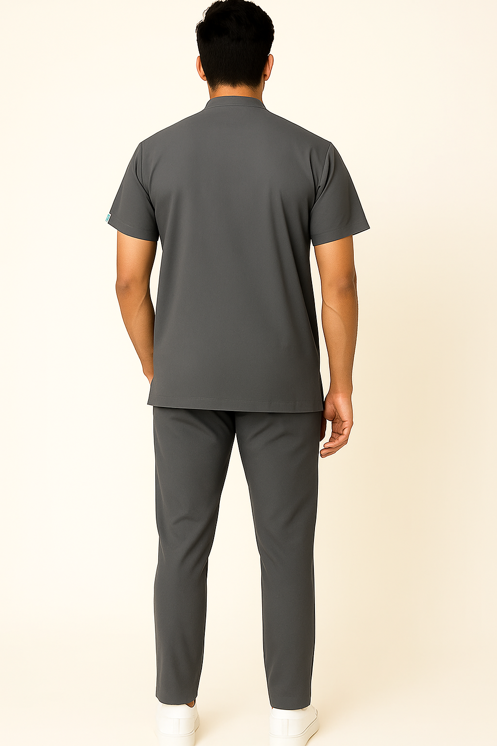 PRESTIGE 4 POCKET MANDARIN (GREY) MEN SCRUB