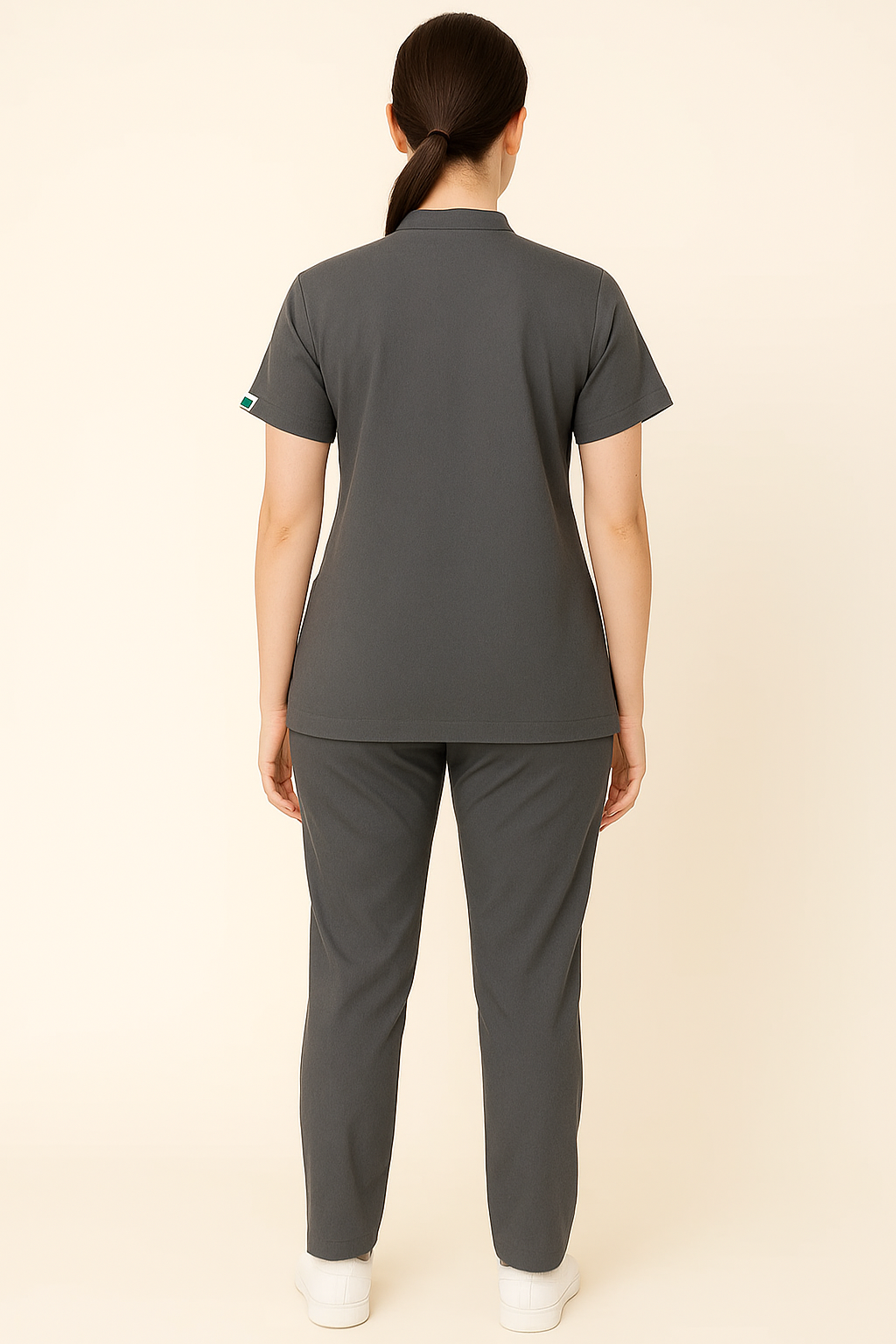 PRESTIGE 4 POCKET MANDARIN (GREY) WOMEN SCRUB