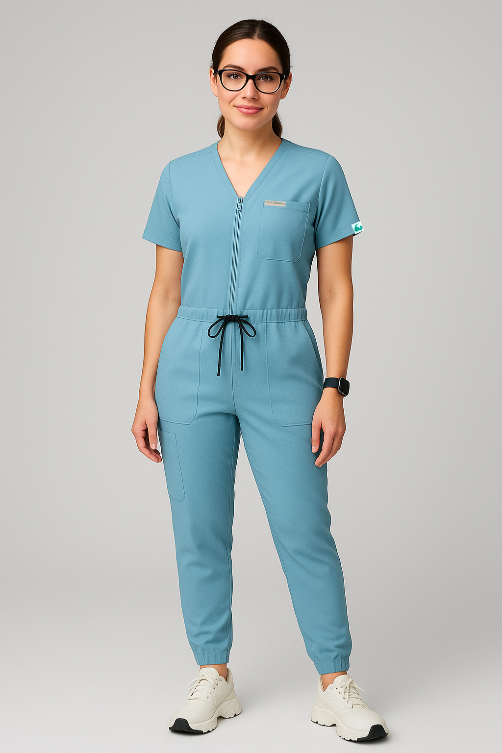 Skyblue Jumpsuit Scrub For Women