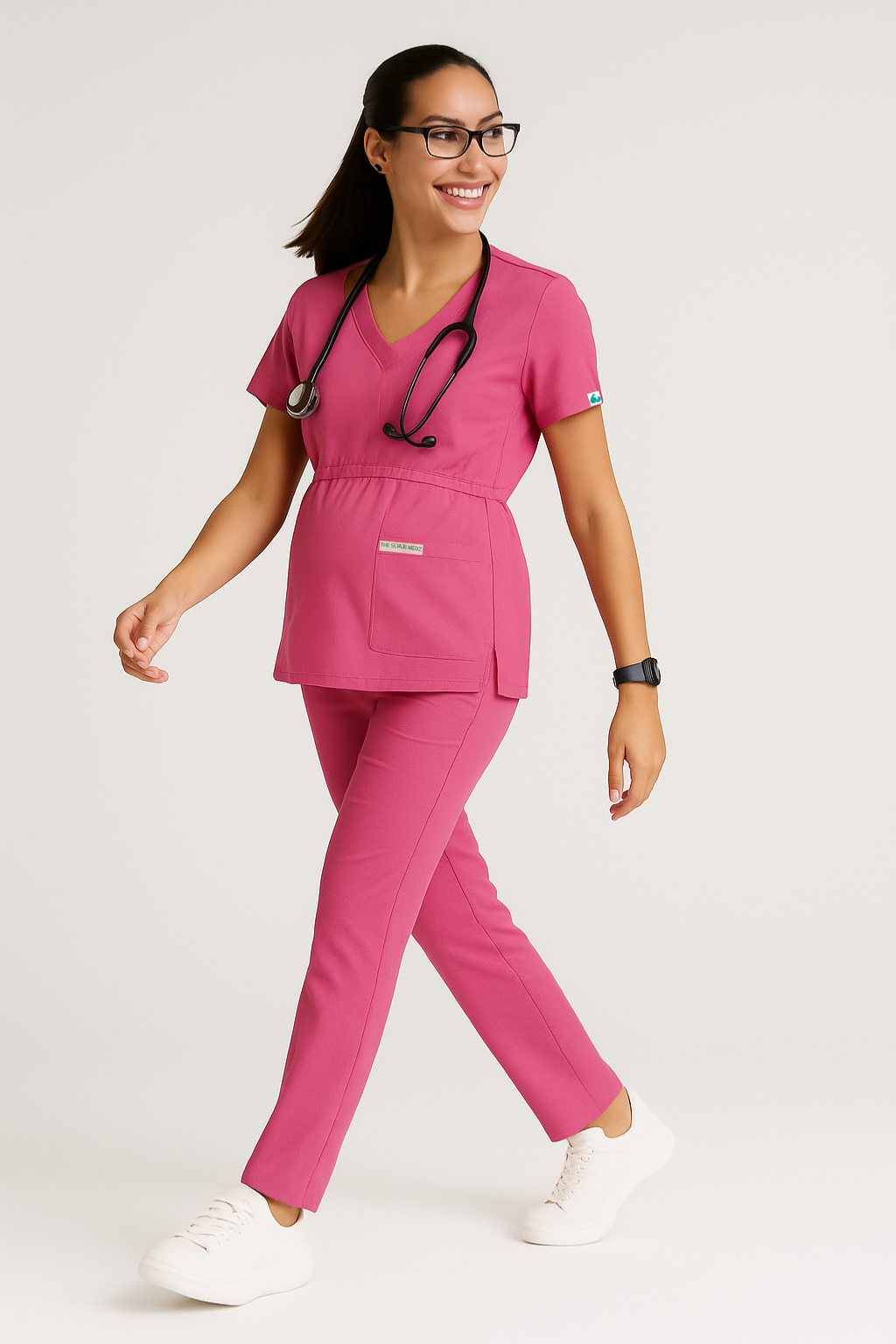 Pink Maternity Scrub For Women