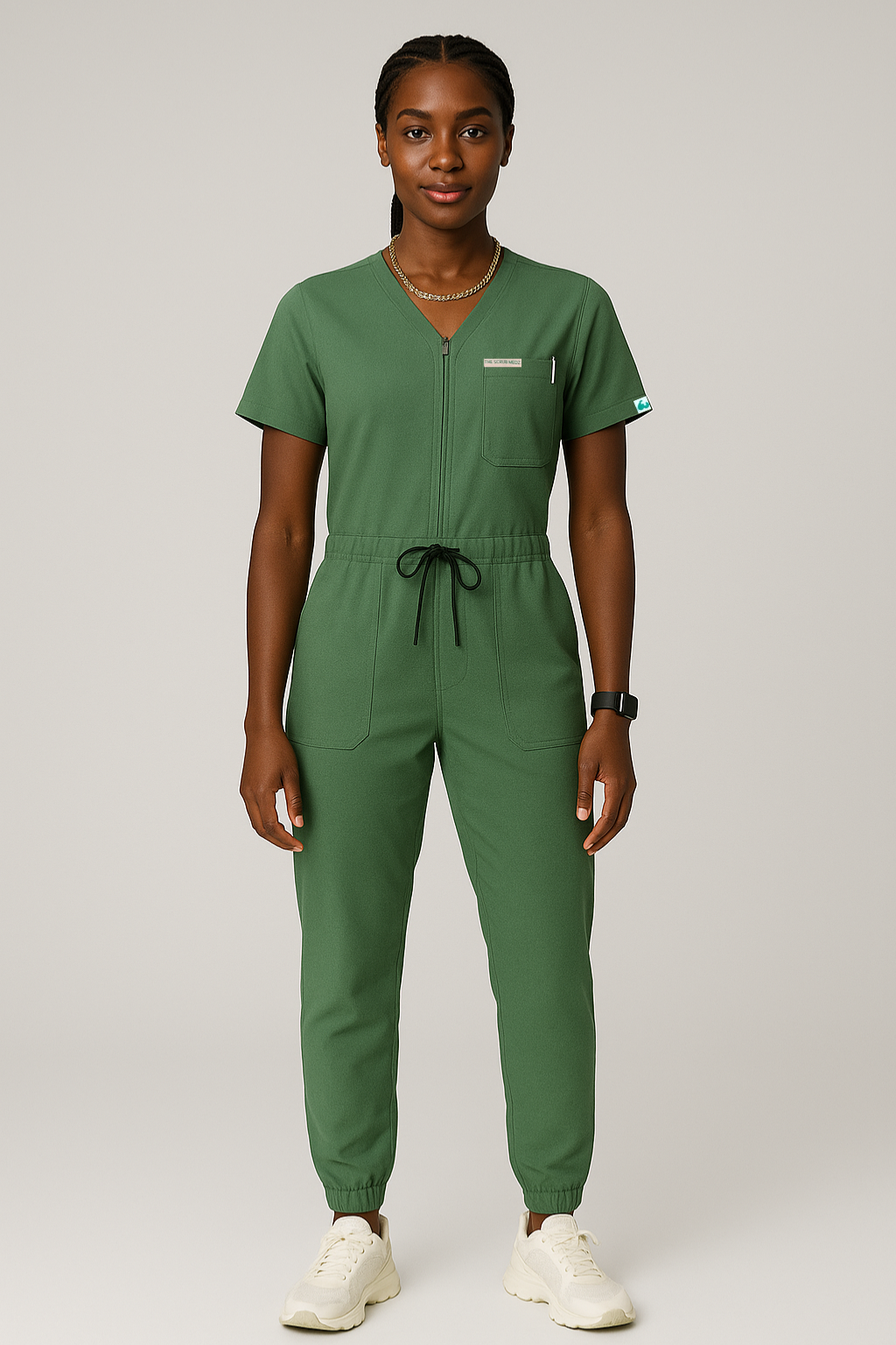 Green Jumpsuit Scrub For Women
