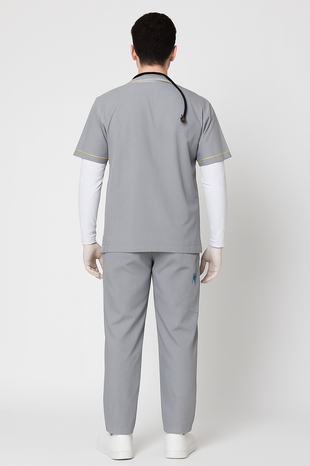 TSM ULTRA 8 POCKET V NECK (GREY) MEN SCRUB